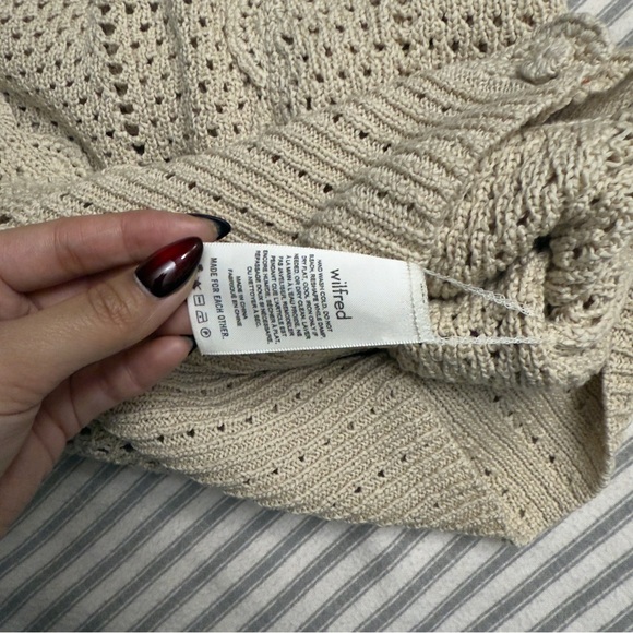 Aritzia Wilfred Crochet Caraway Cardigan Size S - Picture 12 of 14